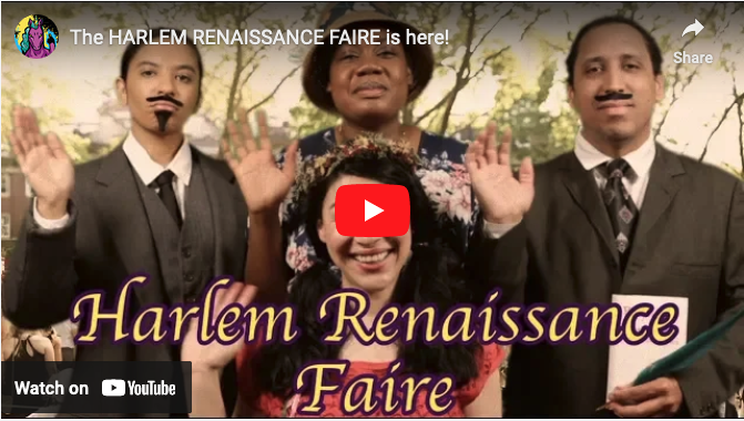 Still from The Harlem Renaissance Faire video, starring and written by Marcelina Chavira